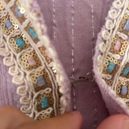 Achilleas Accessories kaftan, purple lilac with embroidery