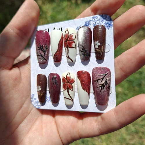 Press On Nails set with application tools, new