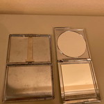 Tobacco Case and Mirror Set used, 2 pieces