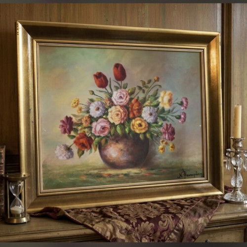 Painting by N. Fanourakis oil on canvas, like new