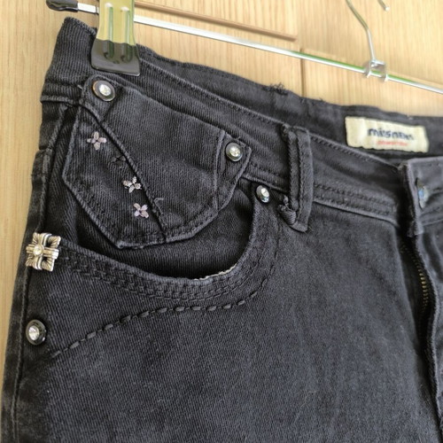 Women's black skinny jeans XL like new, low waist
