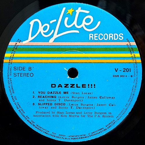 Dazzle–Dazzle vinyl LP album used, disco funk
