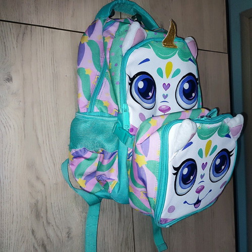 Primary school backpack with cooler and pencil case, like new