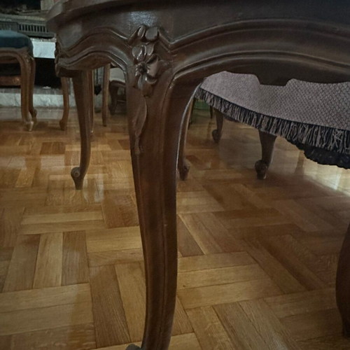 Oval handmade Louis XV style coffee table