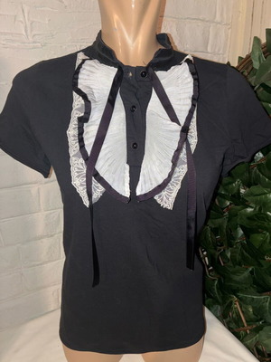 Red Valentino blouse used, black, romantic style