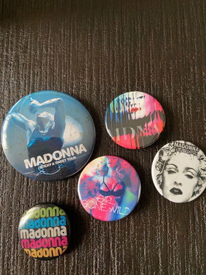 Madonna pins used, pack of five
