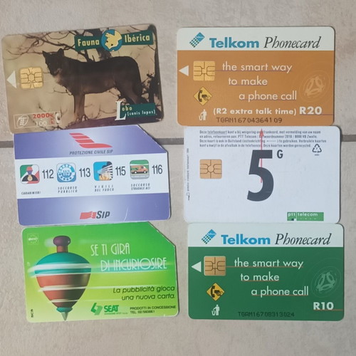 Phone cards like new from 1993 to 2004, pack of 282 pieces
