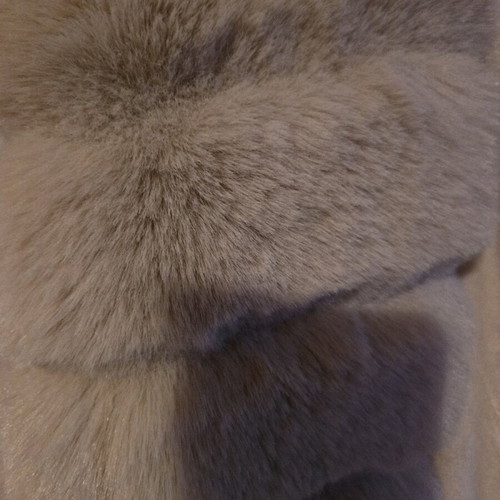 BSB outerwear new cape with fur details beige