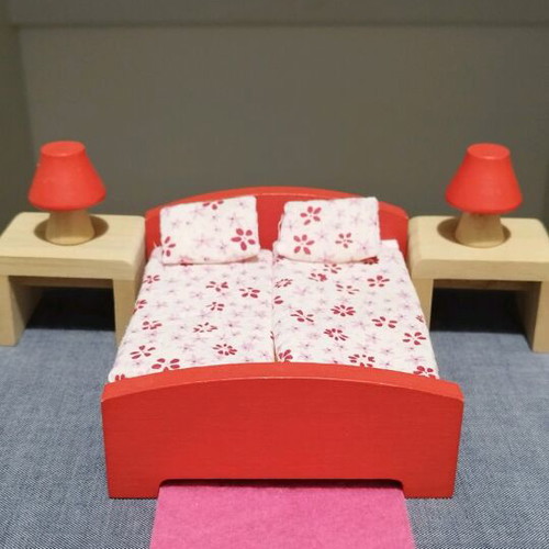 Wooden bedroom furniture miniature set like new