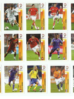 Panini Euro 2008 In Action Players Football Stickers pack of 15 like new
