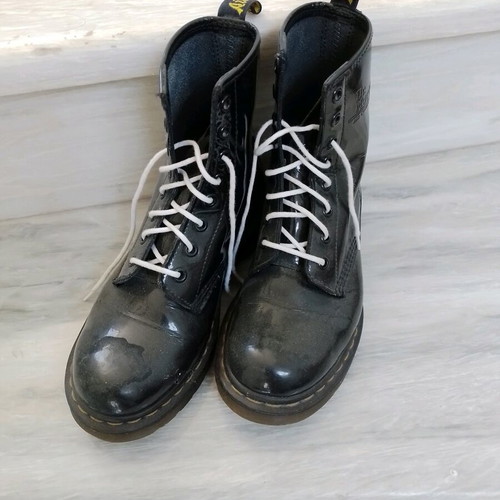 Dr. Martens boots used, no37, black patent leather