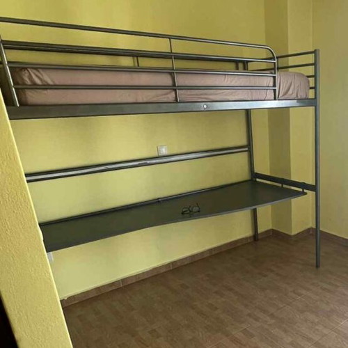 Bunk bed with desk like new, orthopedic mattress included