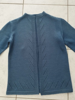 Knitted wool cardigan new, blue, size M
