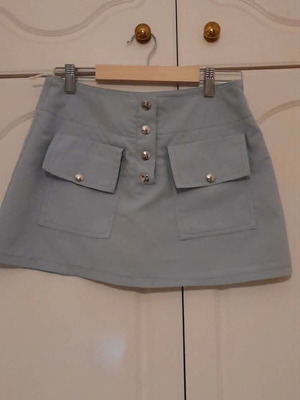 Thesis mini skirt, turquoise, size S