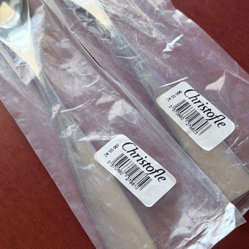Christofle spoon and fork set 27cm silver plated new