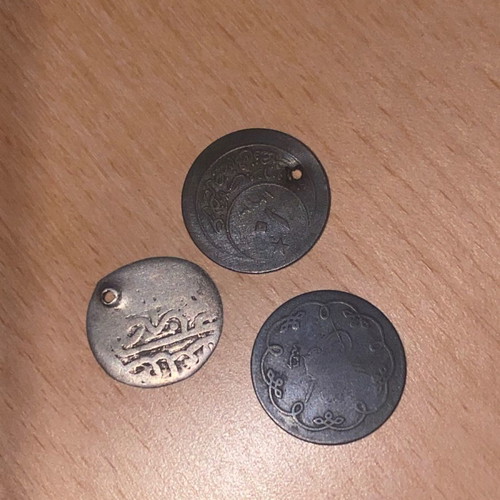 Ottoman Empire coins used, set of 3 pieces