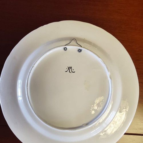 Decorative handmade platter used, 30 cm diameter