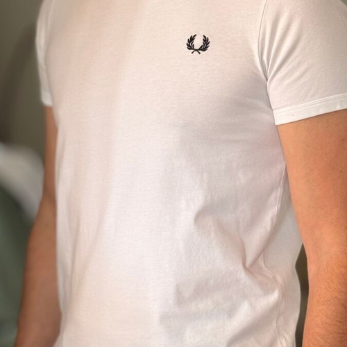 Fred Perry Ringer T Shirt white Small like new