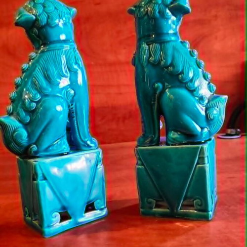 Foo Dog statues like new, 20 cm, Chinese guardian lions