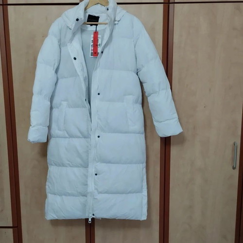 Splendid long white puffer coat elegant, new, size M