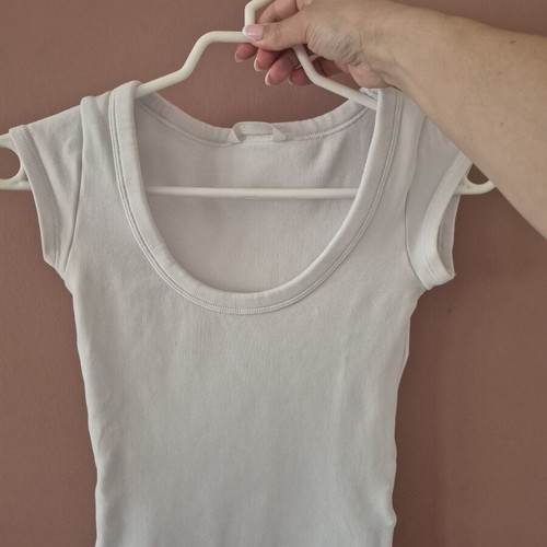 Zara white top used, size S