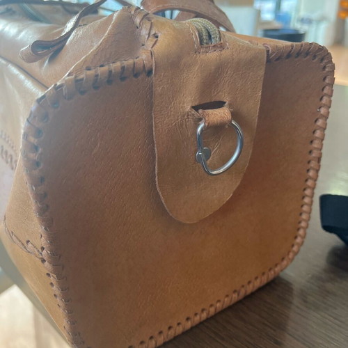 Vintage handbag like new, beige and brown with additional strap