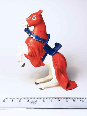 Plastic knight horse figure used