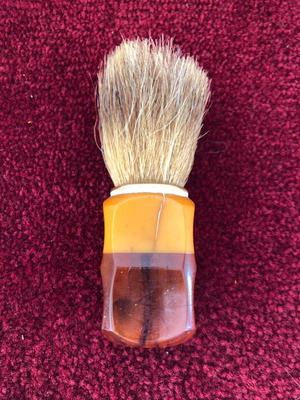 Shaving brush used with mastic handle