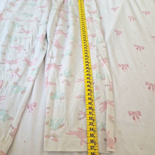 Sinsay children's pajamas 116cm used, unicorn design, white and pink