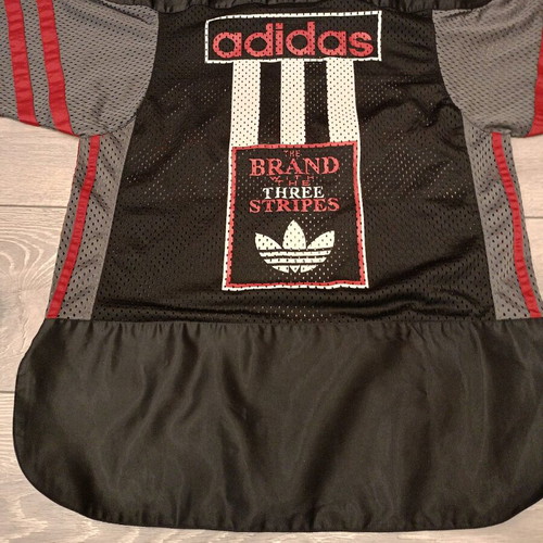 Adidas retro mesh jersey shirt used, black and red