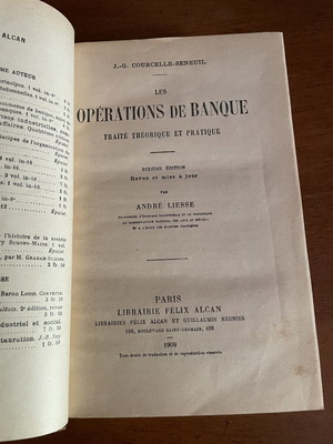 J.G. Courcelle-Seneuil Les Operations De Banque βιβλίο μεταχειρισμένο, γαλλικά, έκδοση 1909