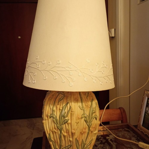 Porcelain table lamp like new, large 0.63 m height
