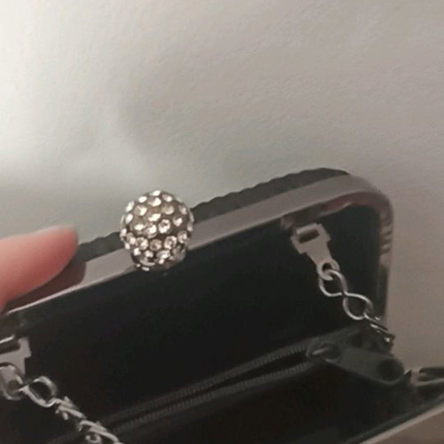Τσαντάκι βραδινό clutch σαν καινούργιο, μαύρο