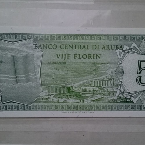 5 Florin Aruba 1986 banknote new, uncirculated
