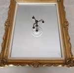 Bijouterie rectangular mirror with carved gilded frame, like new