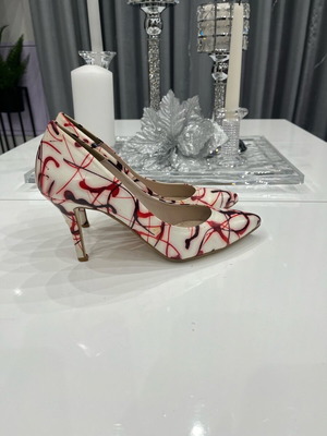 Alexandra Paggioti leather pumps used, size 39, modern print