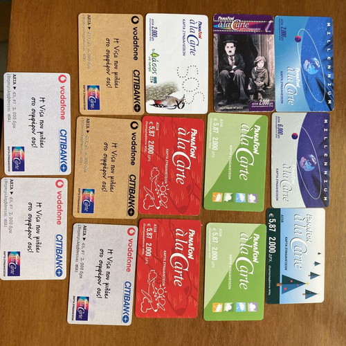 Phone cards like new, set of 14 different