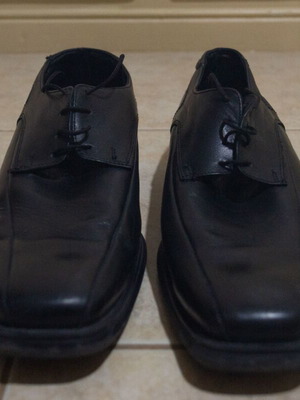 Black used scarponi shoes size 45