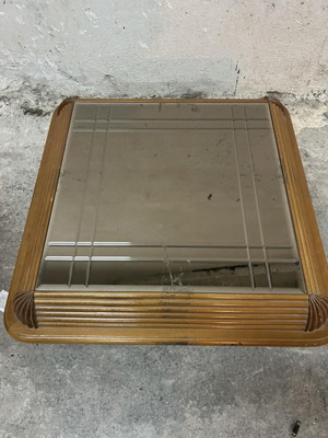 Wooden coffee table used with glass top and wear