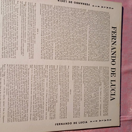 Fernando De Lucia vinyl record used, classical music