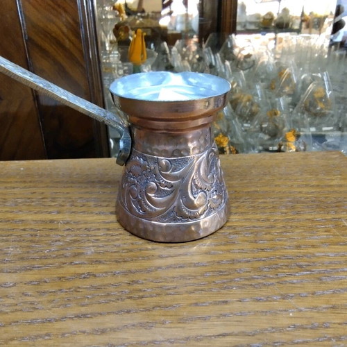 Handmade brass coffee pot new with iron handle for brewing coffee