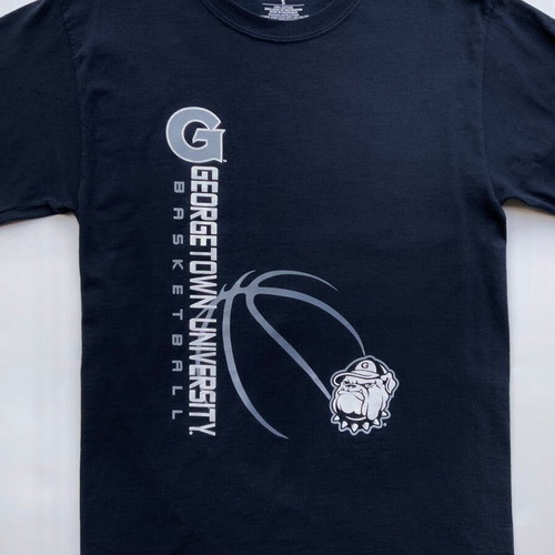 Champion men's Georgetown Hoyas Basketball T-Shirt blue like new, size S
