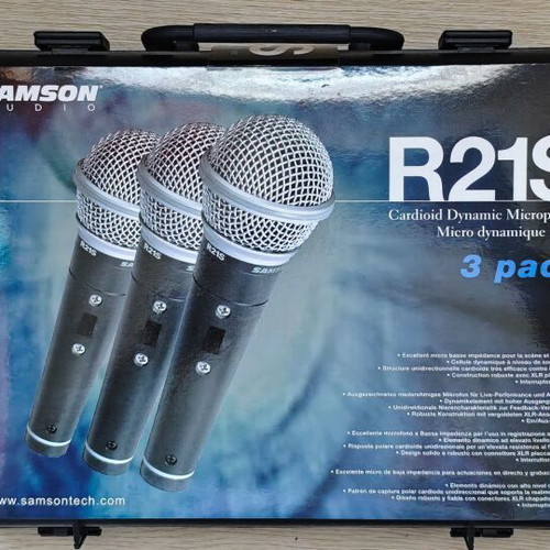 Samson R21 dynamic cardioid microphone set of 3, new