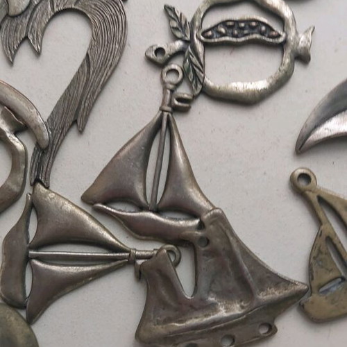 Handmade metal elements like new for DIY and crafts