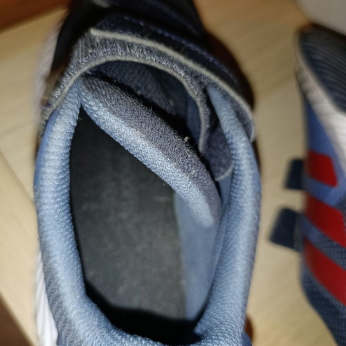 Adidas kids athletic shoes used, size 36.5, black and gray