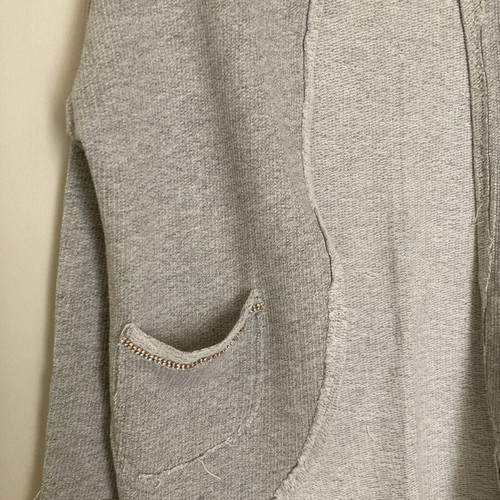 Spring cardigan like new, gray with pocket details