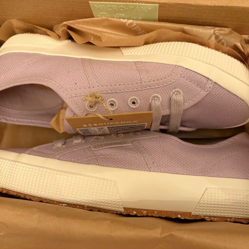 Superga women's sneakers size 36.5 new, purple canvas