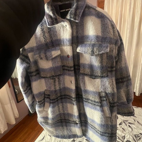 White blue coat like new, worn once, size L