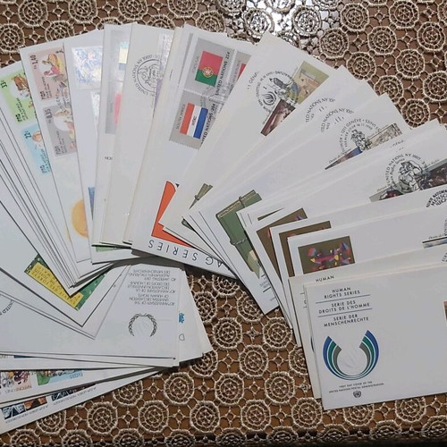 Συλλογή 140 FDC Ο.Η.Ε. καινούργια, πλήρη έτη 1980-1992 με φακέλους