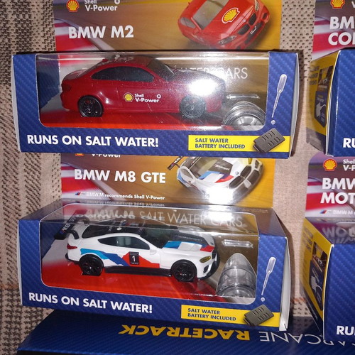 Shell collectible toy cars new with racetrack